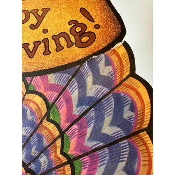 3 Vintage Thanksgiving Die Cut Turkeys Decoration Window Cutouts 1997 Beistle Co - Picture 15 of 16